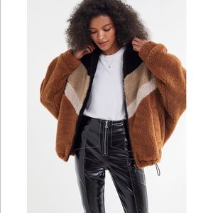 Urban Outfitters Chevron Teddy Jacket S
